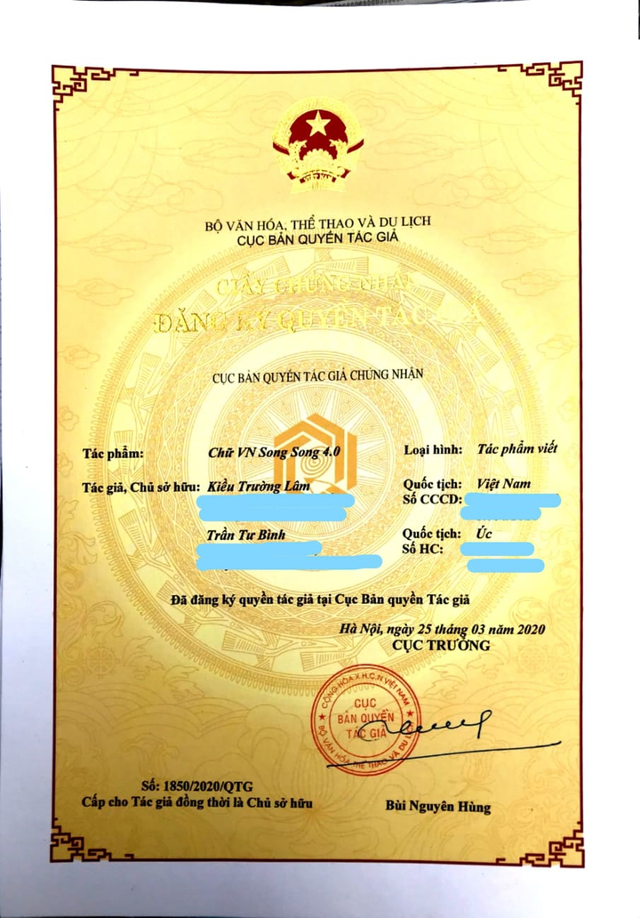 Tiếng Việt không dấu được cấp bản quyền, tác giả hy vọng chữ có thể đưa vào học - 2