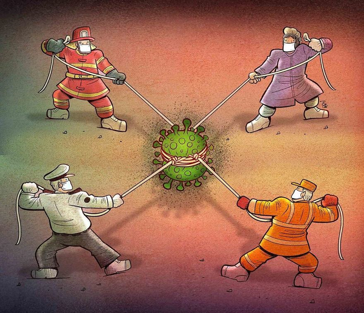 Bộ tranh khắc họa rõ nét cuộc chiến chống Covid-19 của họa sĩ Iran - 17