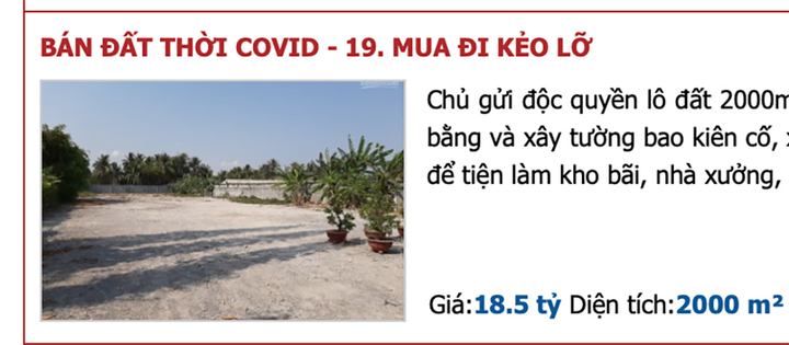 Lợi dụng COVID-19, 'cò' rao thông tin thất thiệt, dụ khách mua đất - 2