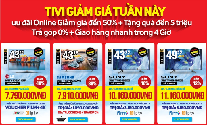 Nhiều ưu đãi khi mua tivi online do nhu cầu giải trí tại gia tăng lên - 1