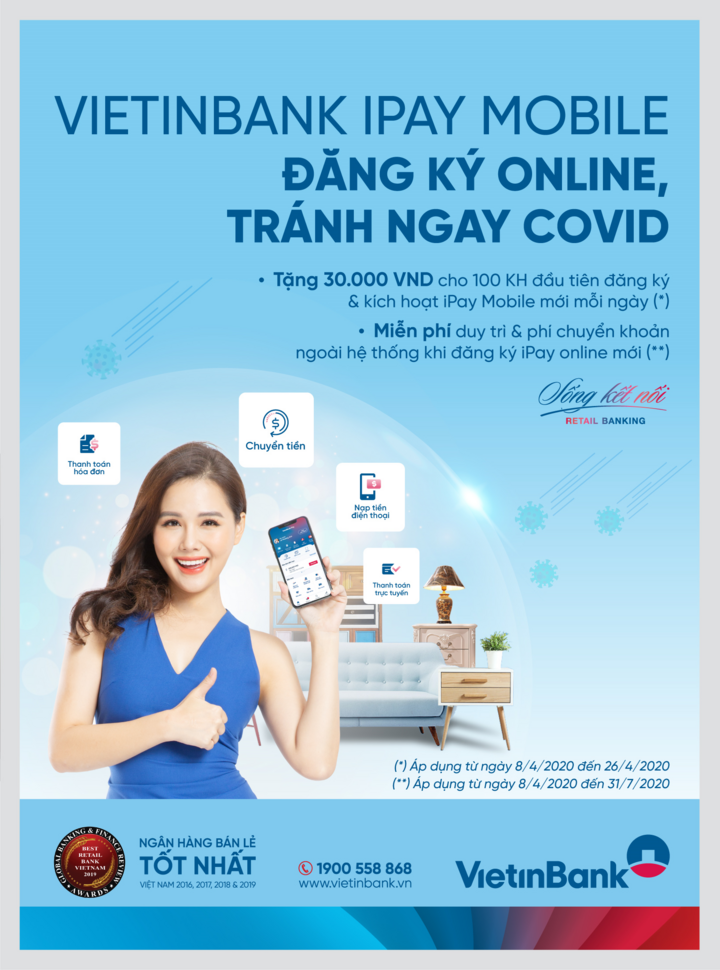 Tặng ngay 30.000 VND và miễn phí giao dịch VietinBank iPay Mobile - 1
