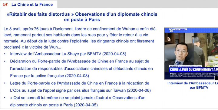 Pháp triệu Đại sứ Trung Quốc phản đối chiến dịch truyền thông về COVID-19 - 1