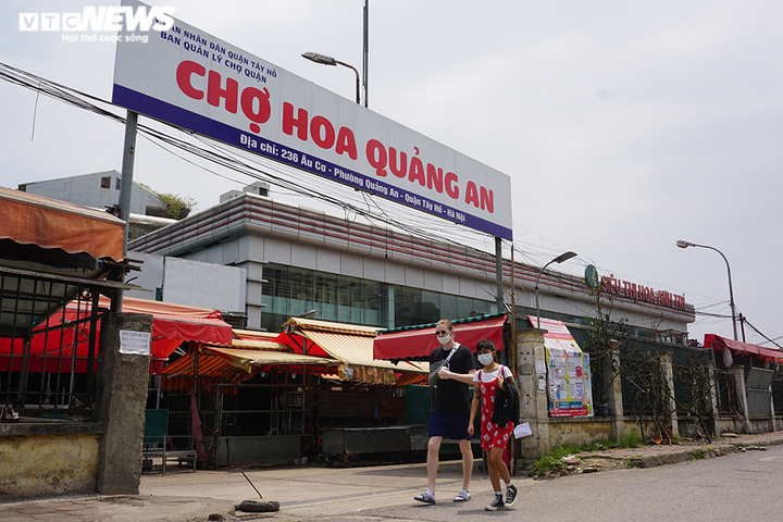 Chợ hoa lớn nhất miền Bắc vắng tanh, không một bóng người - 1