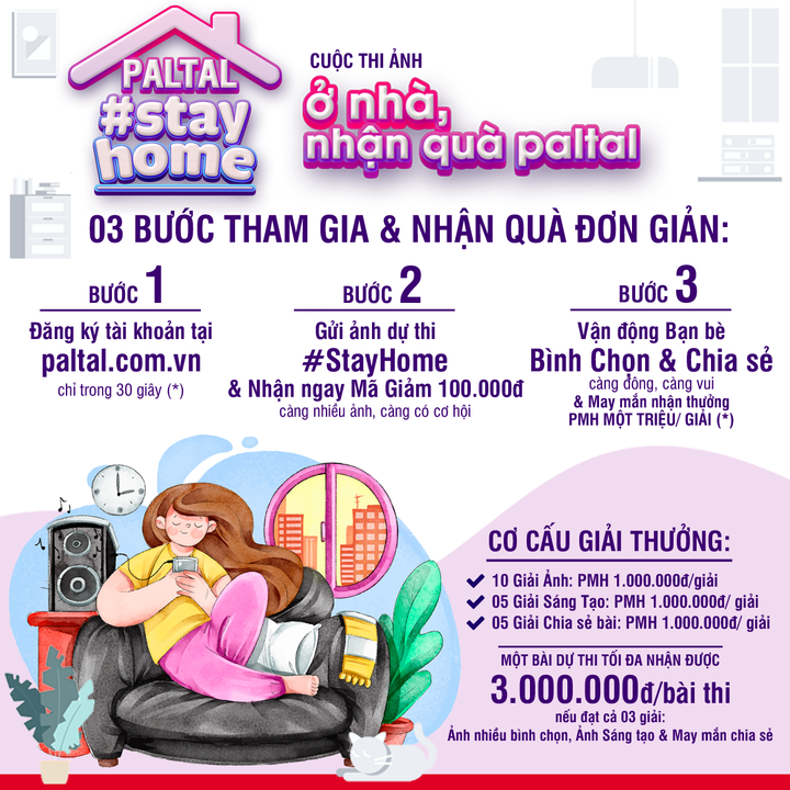 PALTAL ưu đãi tháng 4, tặng khẩu trang kháng khuẩn và cơ hội nhận PMH 1.000.000đ - 1