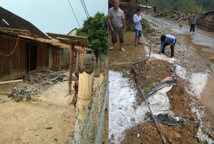 Mưa đá to bằng quả trứng gà trút xuống Nghệ An, xuyên thủng hàng chục mái nhà - 7