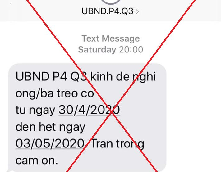 UBND quận 3 bác tin nhắn đề nghị người dân ‘treo co’, đề nghị công an điều tra - 1