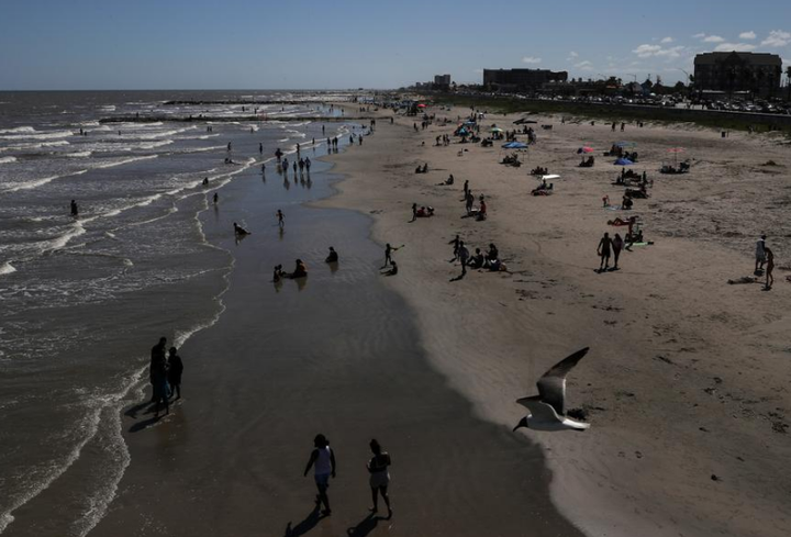 COVID-19: Dân Mỹ đổ xô đi biển, tắm nắng trong công viên - 2