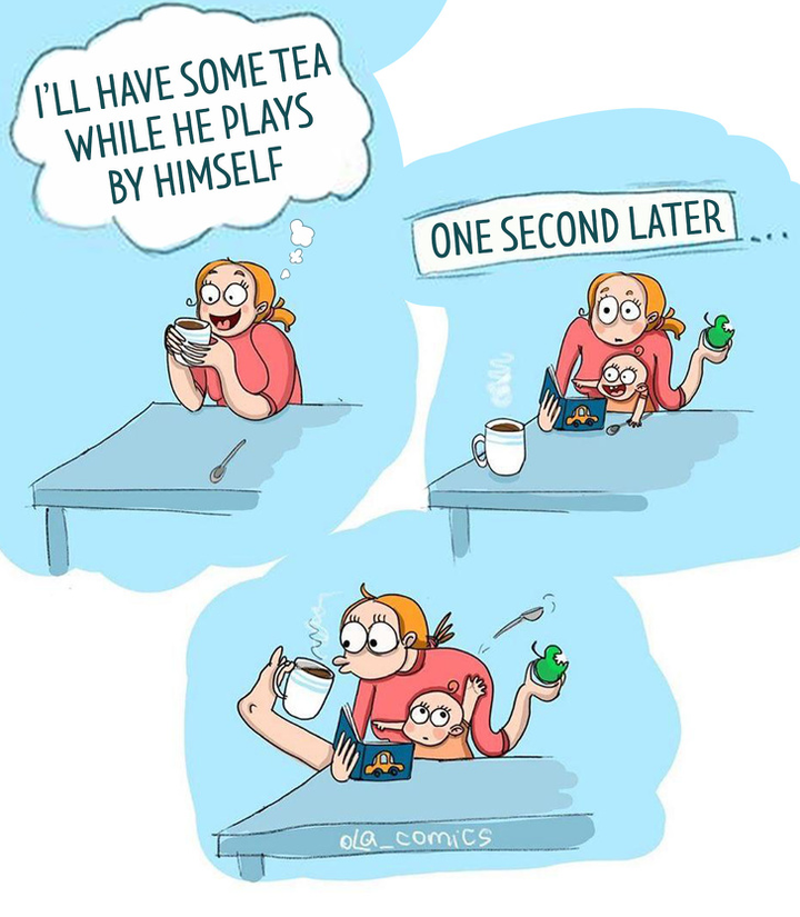 Loạt tranh bi hài về nuôi con mọn biến hoạ sĩ Ukraina thành 'sao' mạng xã hội - 6