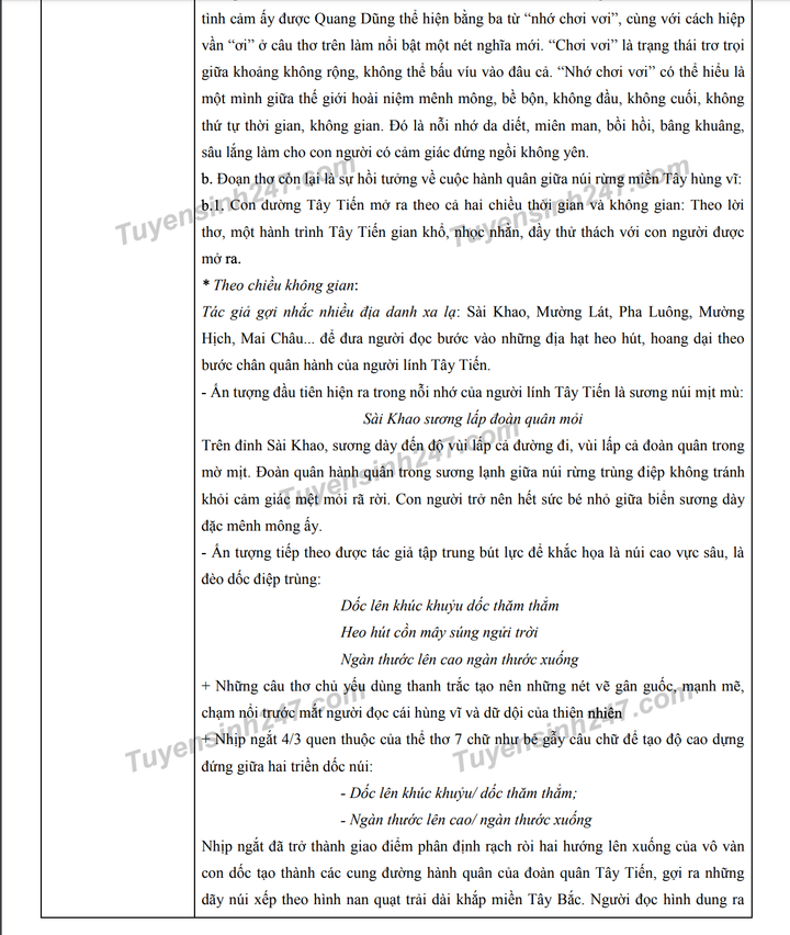 Gợi ý đáp án đề tham khảo môn Ngữ văn thi tốt nghiệp THPT - 5
