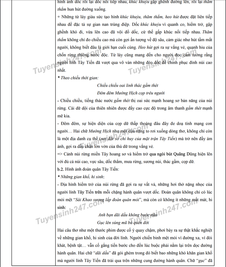 Gợi ý đáp án đề tham khảo môn Ngữ văn thi tốt nghiệp THPT - 6