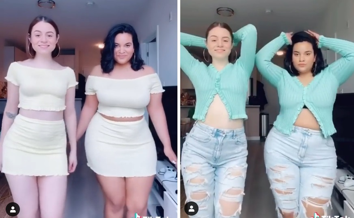 Hai cô nàng 'khác size' diện bikini nổi tiếng mạng xã hội - 5