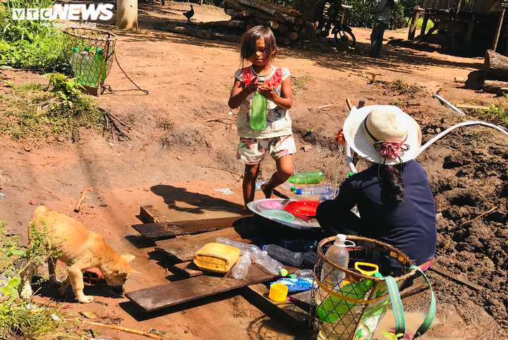Hạn kinh hoàng, người Gia Lai mót từng giọt nước đục ngầu từ hố trũng về ăn - 2