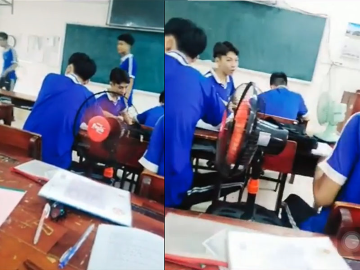 Đi học giữa mùa hè oi bức, đây là muôn kiểu chống nóng 'bá đạo' của học sinh - 4