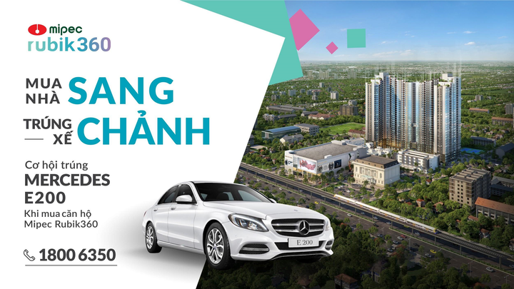 Khách hàng đặt mua căn hộ tại Mipec Rubik360 có cơ hội trúng xe Mercedes E200 - 1