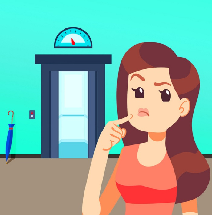 Vì sao cô gái có hành vi kỳ lạ khi đi thang máy? - 1