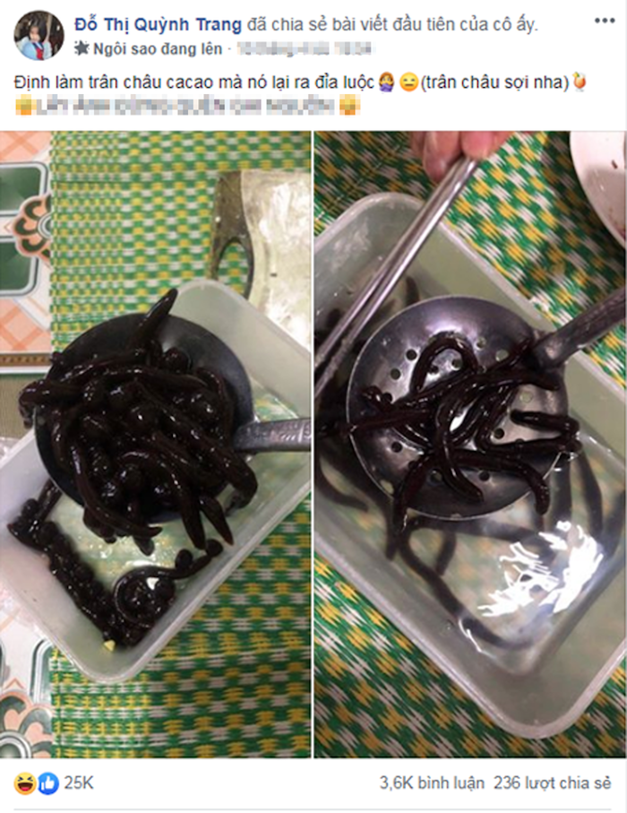 Trân châu ca cao nhìn như con đỉa - 1