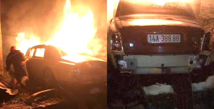 Siêu xe Rolls-Royce độc nhất vô nhị bốc cháy ngùn ngụt trong đêm - 1