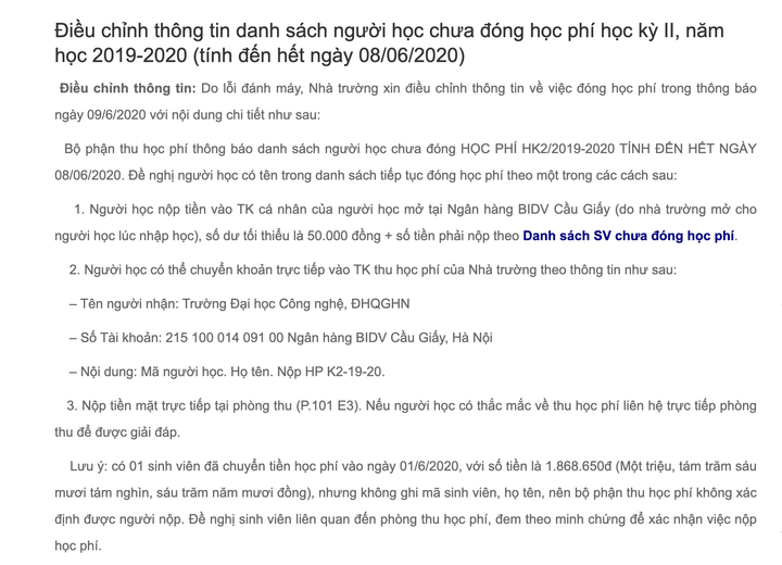 Sinh viên chuyển nhầm gần 2 tỷ đóng học phí: Lỗi do đánh máy - 2