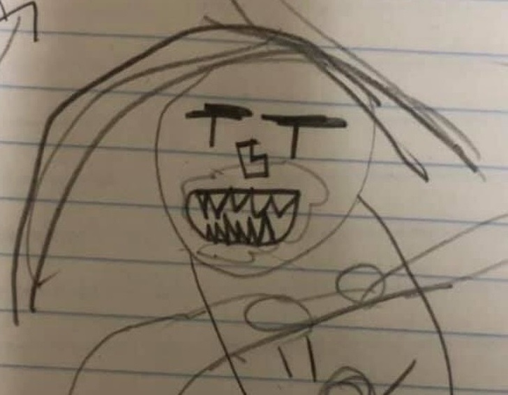 Cười đau bụng với loạt tranh trẻ nhỏ vẽ bố mẹ và vạn vật - 1