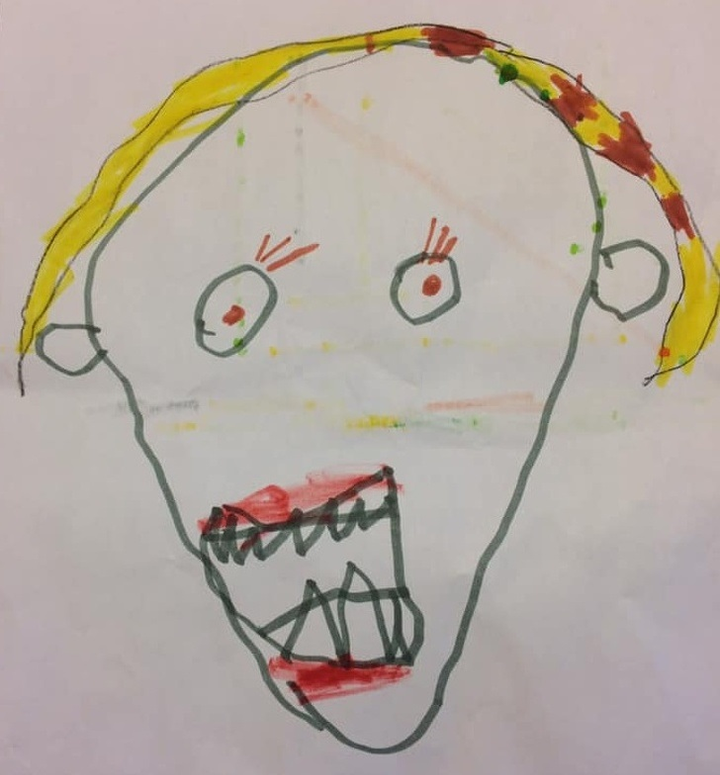 Cười đau bụng với loạt tranh trẻ nhỏ vẽ bố mẹ và vạn vật - 4