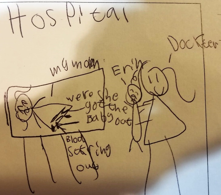 Cười đau bụng với loạt tranh trẻ nhỏ vẽ bố mẹ và vạn vật - 9