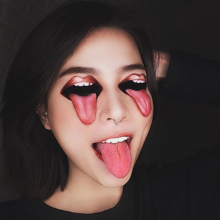 Loạt tác phẩm hoạ mặt kỳ dị của cô gái Việt khiến dân mạng choáng ngợp - 9