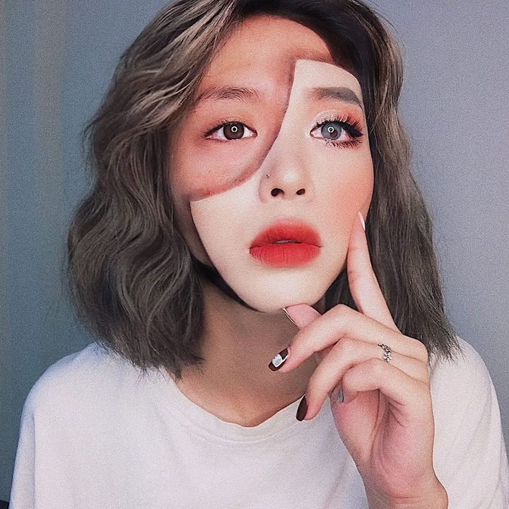 Loạt tác phẩm hoạ mặt kỳ dị của cô gái Việt khiến dân mạng choáng ngợp - 10