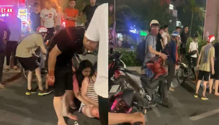 Người mang bầu 8 tháng bị nam thanh niên phóng xe máy tông trúng trên phố Hà Nội - 1