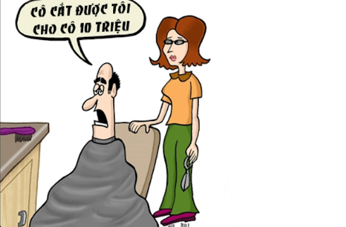 Cắt tóc cho khách trọc đầu, cô gái kiếm 10 triệu đồng - 1