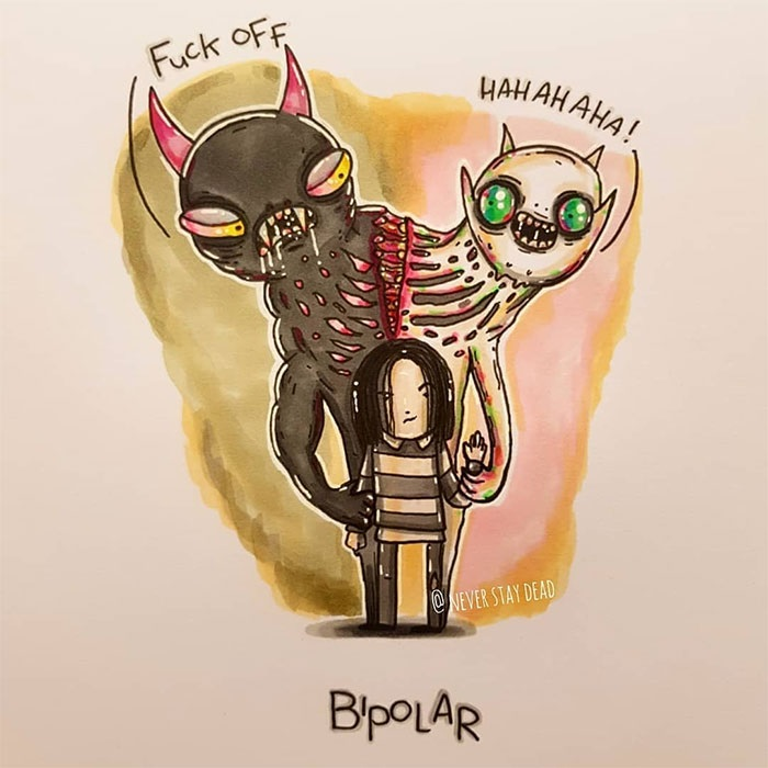 Vẽ 11 bệnh tâm lý bằng tranh, nam nghệ sĩ gây sốt mạng - 10