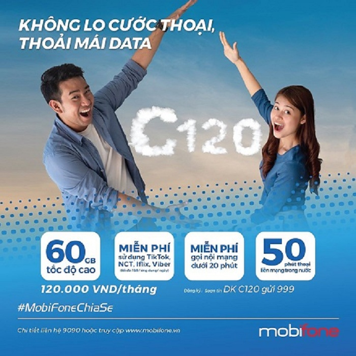Tặng 6 tháng sử dụng data miễn phí khi đăng ký gói cước C120 của MobiFone - 1