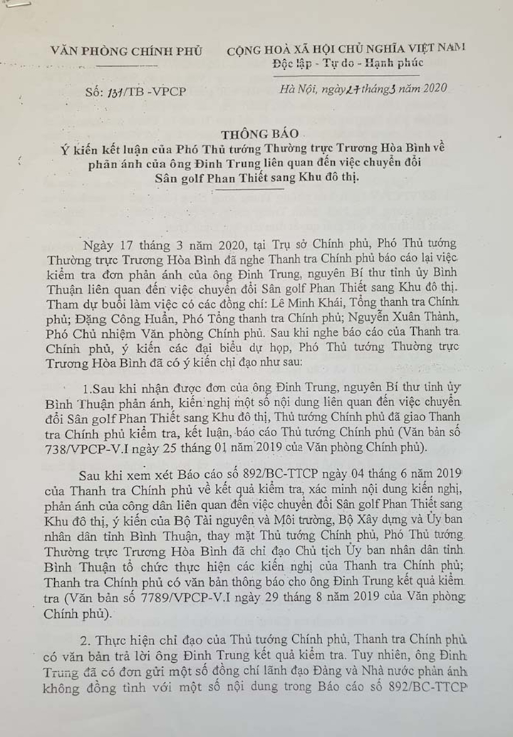 Sân golf thành khu đô thị: Vì sao Bình Thuận vội vàng cho chuyển đổi? - 1