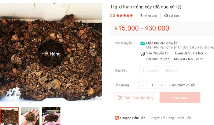 Xỉ than bất ngờ 'cháy hàng' trên sàn thương mại điện tử - 1