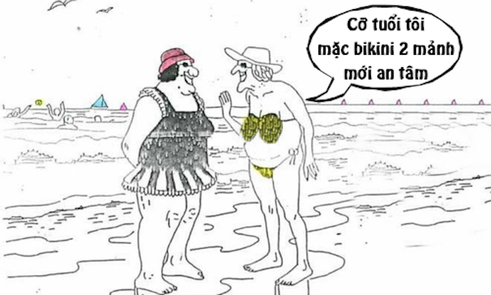 Bikini thiếu vải cho cụ bà lo xa - 1