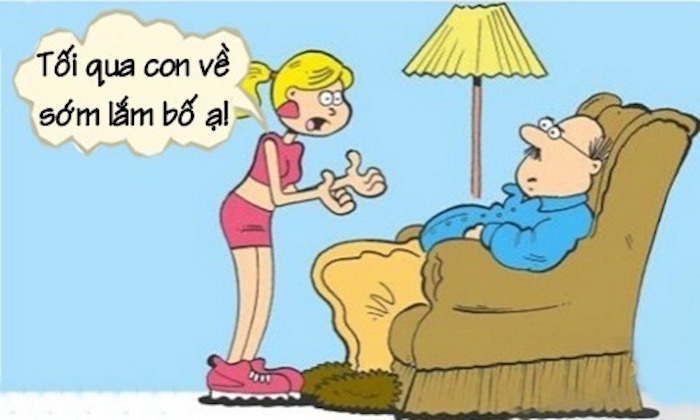 Con gái đi chơi khuya, bố mắng người giao báo - 1