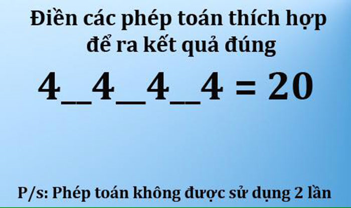 Phép tính làm khó cả những người thông minh nhất - 1