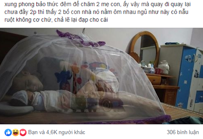 Ngao ngán khi nhờ chồng thức trông con - 1