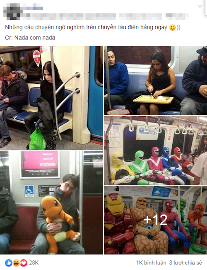 Những vị khách quái dị trên tàu điện - 1