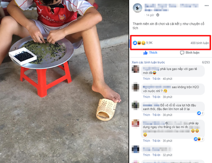 Chồng xin đi ăn sáng với bạn, vợ bắt ngồi nhặt đậu - 1