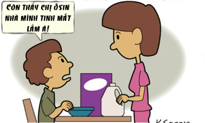 Ôsin trẻ tinh mắt khiến bà chủ giật mình - 1