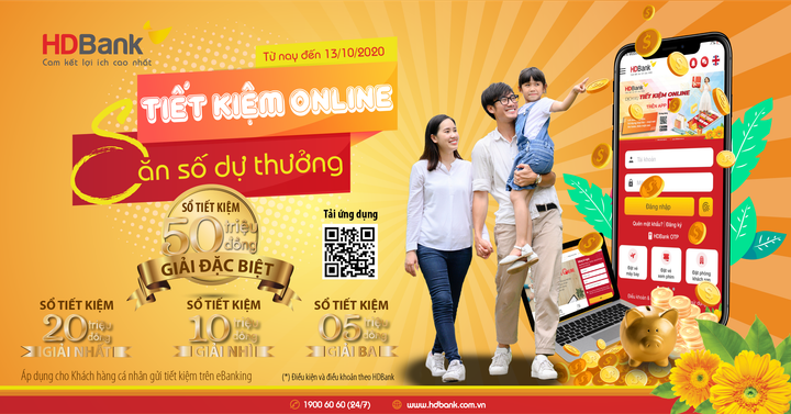 Gửi tiết kiệm online tại HDBank, săn giải thưởng 50 triệu - 1