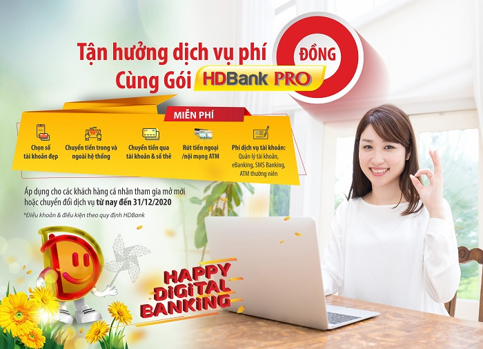 Tận hưởng loạt đặc quyền ưu đãi cùng tài khoản HDBank Pro - 1