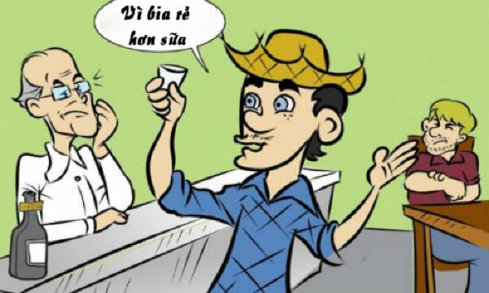 Bố uống bia để tiết kiệm tiền nuôi con - 1