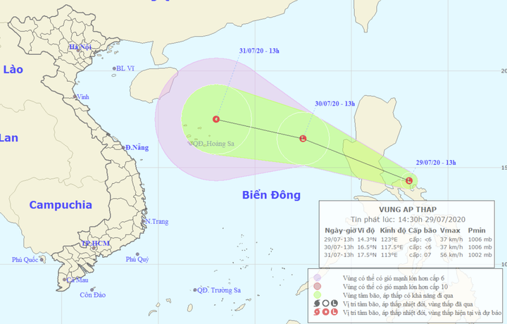 Chuyên gia khí tượng dự đoán kịch bản xấu nhất của vùng áp thấp trên Biển Đông - 1