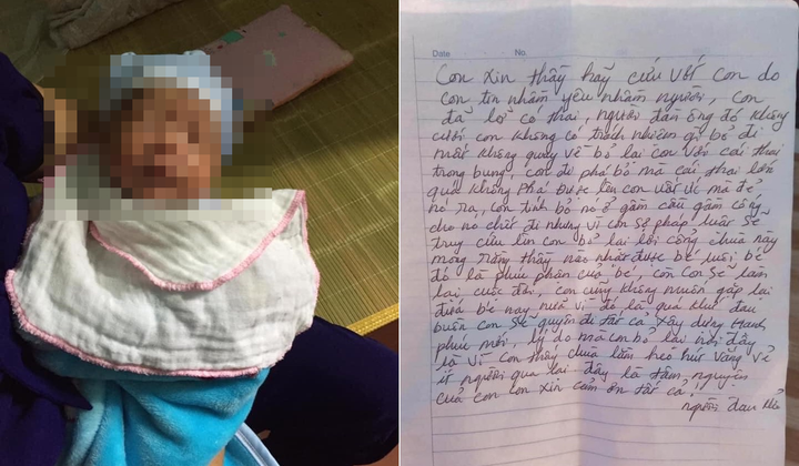 Bé trai sơ sinh bị bỏ rơi trước cổng chùa cùng lời nhắn tàn nhẫn của người mẹ - 1