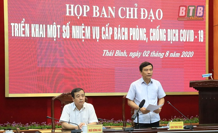 Hủy chuyến công tác, lãnh đạo tỉnh Thái Bình họp khẩn chống dịch COVID-19 - 2