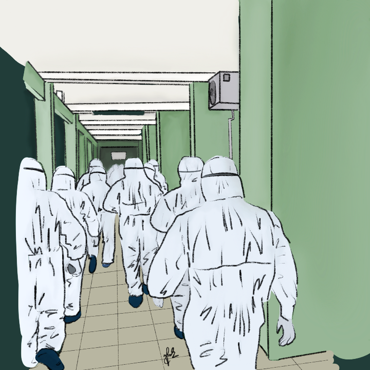 Xúc động bộ tranh của nữ sinh Đà Nẵng về những người hùng chống COVID-19 - 2