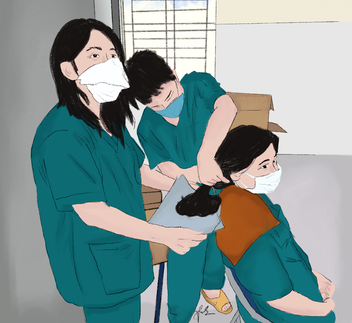 Xúc động bộ tranh của nữ sinh Đà Nẵng về những người hùng chống COVID-19 - 4