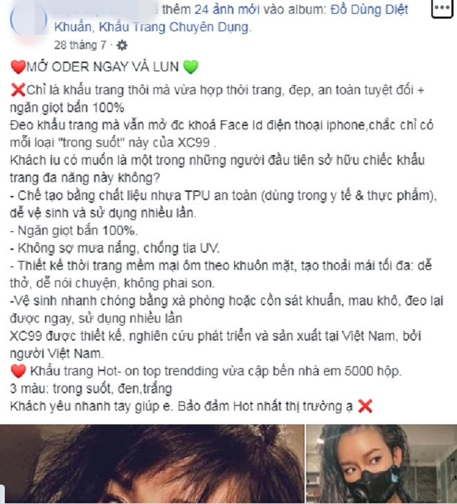 Dân mạng thích thú lùng mua khẩu trang trong suốt đắt đỏ - 1