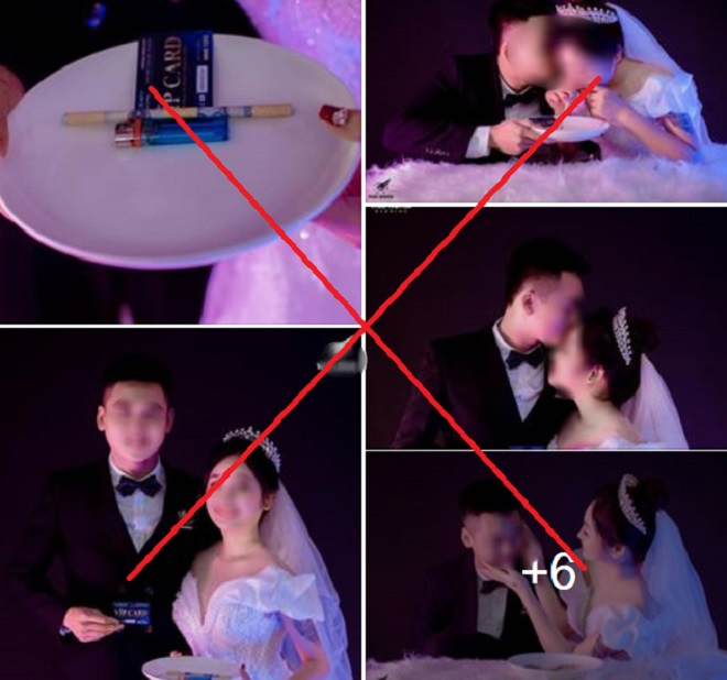 Phẫn nộ bộ ảnh cưới đồi bại mô phỏng sử dụng ma túy của đôi nam nữ - 1